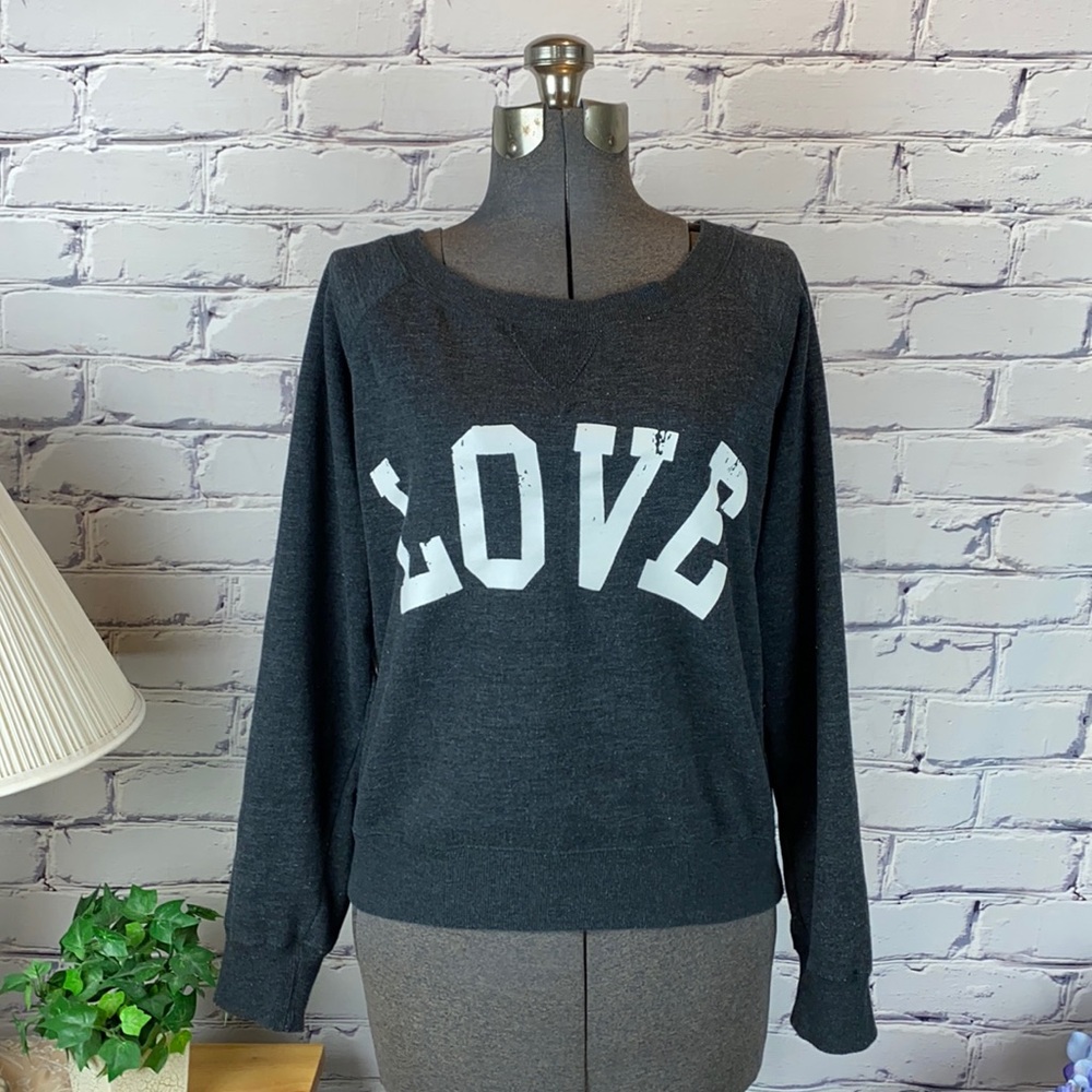 Green Sleeved Cotton/Polyester Crewneck Sz. L